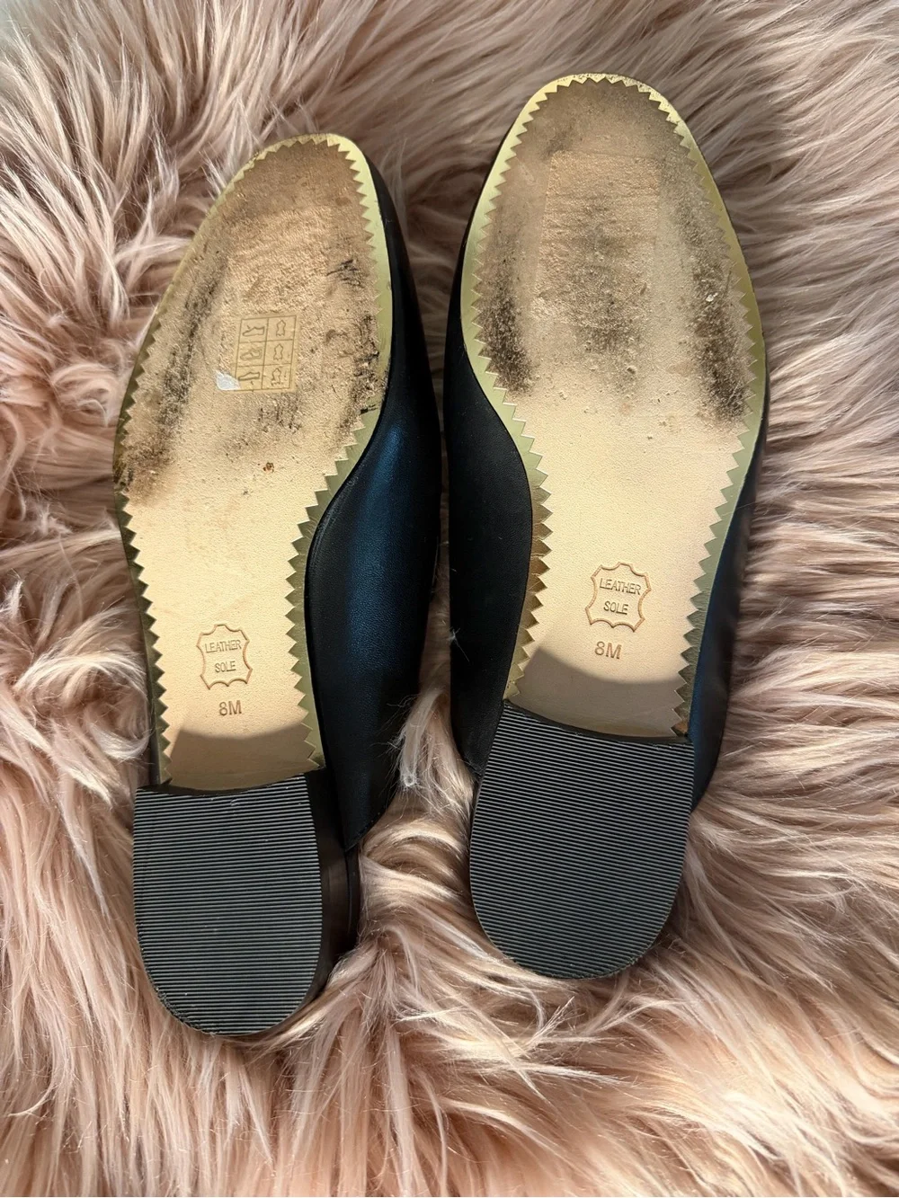 Tory Burch Amelia Backless Leather Loafers Black Size 8